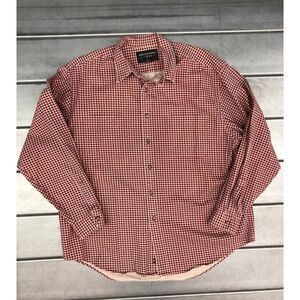 Vintage Abercrombie & Fitch Button Up Shirt Mens Large‎ Red White Green